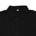 thumbnail image 5 of Men's Slim Fit Vertical Striped Short Sleeve Shirt Summer Casual Fashion Lapel Top Comfortable Breathable Lightweight Men's Tops T-Shirt Casual Crew Neck Loose, 5 of 9