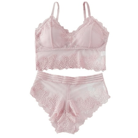

Morefun Women Everyday Push Up Bra Set Sxey Wireless Lace Brassiere With Briefs Underwear Lingerie Set