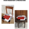 thumbnail image 6 of Red Black Seat Covers for Dining Room Chairs Set of 4, Irregular Geo Geometric Stretchy Dining Chair Cushion Covers, Removable Washable Furniture Protector Color Block Slipcovers for Office, 6 of 6