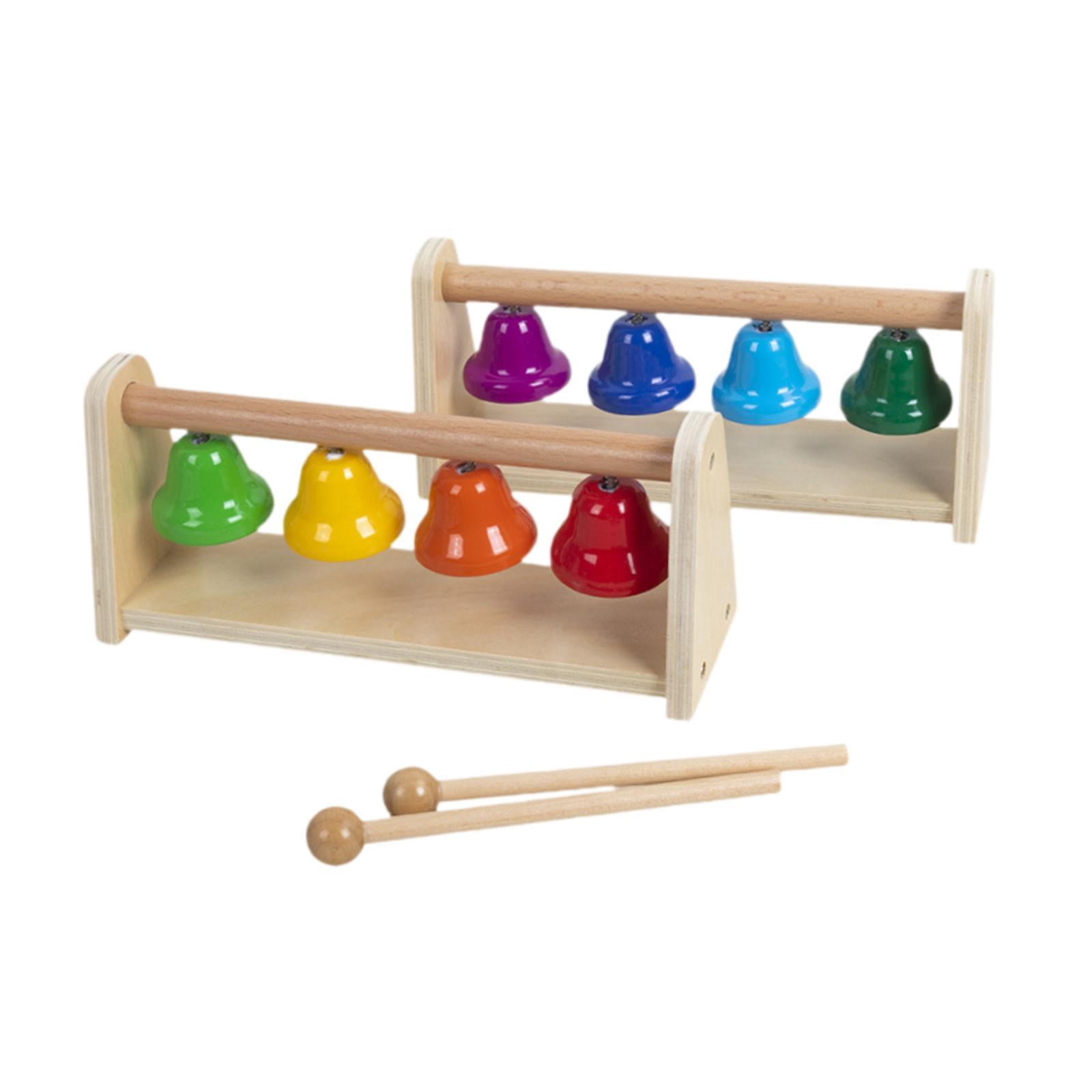 Dualoai 8 Note Hand Bells Percussion Musical Instrument Holiday Birthday Gift Colorful