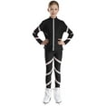 thumbnail image 4 of YIZYIF Girls Youth Skating Athletic Outfit Long Sleeve Stripes Sweatshirt with Pants Cycling Jogging Set Pink 14, 4 of 7