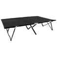 thumbnail image 1 of vidaXL Two Person Folding Sun Lounger Black Steel, 1 of 5