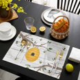 thumbnail image 3 of Bees Branches Placemats Set of 6, Farmhouse Spring Botanical Wooden Placemats for Dining Table, Place Mats for Kitchen Tabletop, Waterproof Wipeable Dining Table Mats Set, 3 of 9