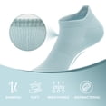 thumbnail image 4 of SERISIMPLE Women Thin Bamboo Ankle Sock Low Cut No Show Running Arch Support Socks 5 Pairs (Blue, Medium), 4 of 6
