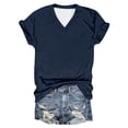 thumbnail image 5 of Basic Plain T Shirts for Women 2026 Summer Short Sleeve V Neck Relaxed Fit Casual Tshirt Blouse, 5 of 5