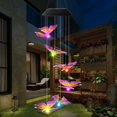 thumbnail image 3 of Lámpara De Campanillas De Viento Solar Con Panel De Inducción Automática Que Cambia De Colores, Lámpara De Campanillas De Viento LED, Para Patios, Terrazas, Interiores, YLSHRF morado y amarillo, 3 of 8