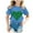 Blue, variant on Gerichy Girls Graphic Print T-Shirt St. Patrick's Day Four Leaf Clover Printed Summer Kids Casual Crew Neck Short Sleeve Tops