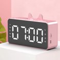 thumbnail image 4 of (Q9 versión negra en inglés) Reloj despertador inalámbrico Bluetooth altavoz con pantalla mini altavoz real 1200 mAh, 4 of 8