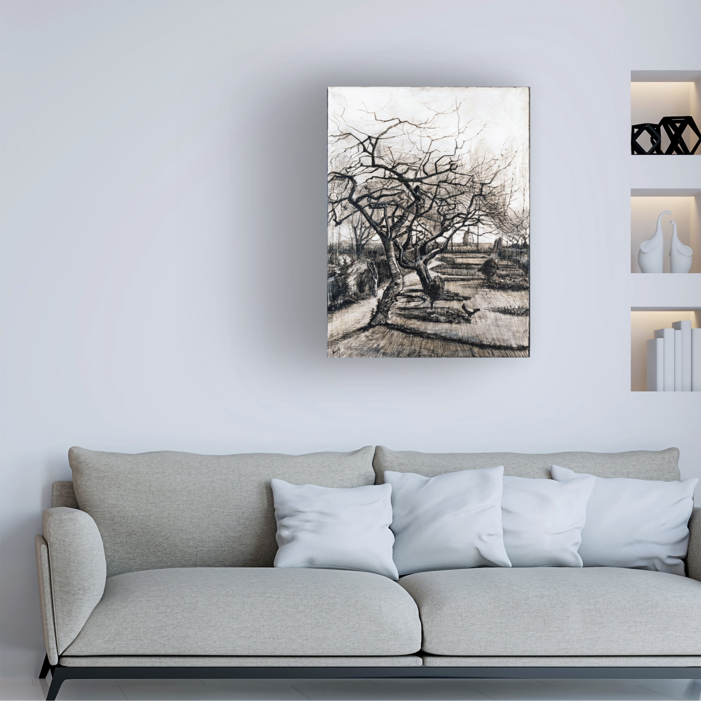 Van Gogh 'The Parsonage Garden At Nuenen In Winter' Canvas Art