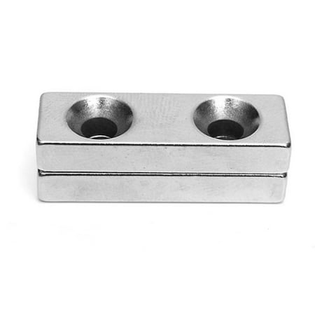 

YZdevelop 30x10x5mm N35 Dual Hole Cuboid Super Strong Rare Earth Neodymium Fridge Magnet