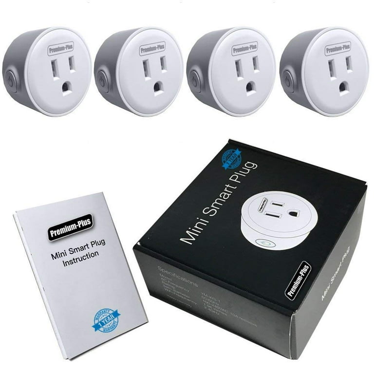 Smart plug, Premium-Plus Mini Wifi Outlet Works w/Alexa, Google - Main Image