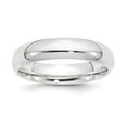 thumbnail image 3 of Platinum 5mm Half-Round Comfort Fit Lightweight Band Ring Size 6, 3 of 7