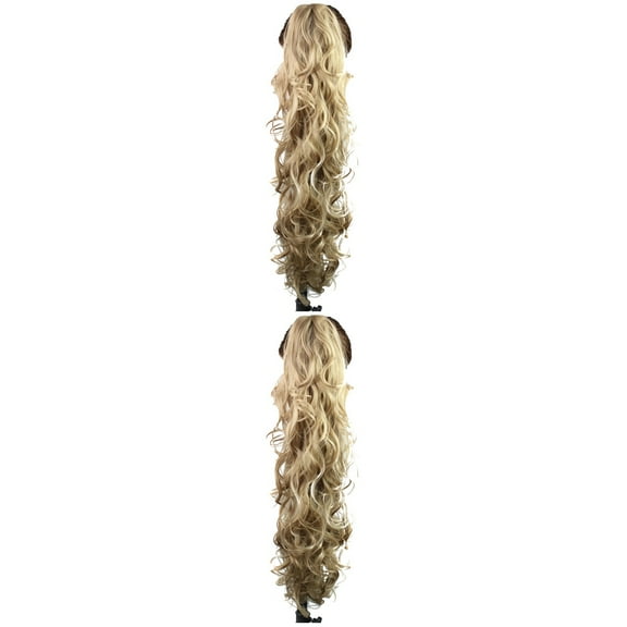 Set of 2 Ponytail Extension Curly Drawstring Miss