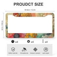 thumbnail image 3 of Colorful Flower Print License Plate Frames 2 PCS Watercolor Flowers Print License Plate Cover Front Plates Frames Car Tag Frame for Us Standard Vehicles 2 Hole Aluminum License Plate Cover, 3 of 6