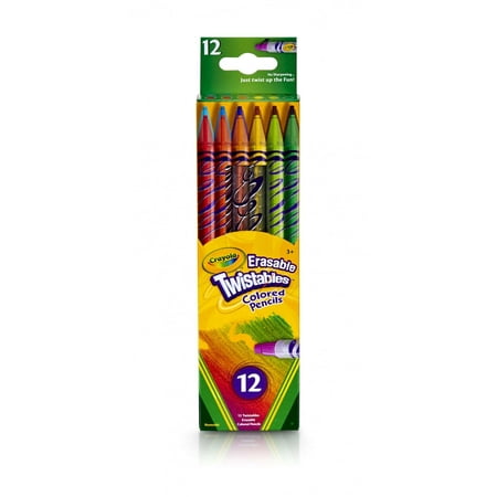Crayola Eraseable Twistables Colored Pencils, 12