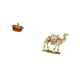 thumbnail image 5 of Plato de dulces de cristal con forma de calabaza con tapa y figura de camello de resina, estatua de animal para la entrada, estante, sala de estar, de, 5 of 8
