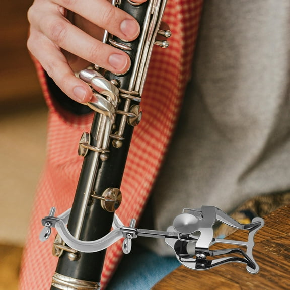 PENIKOKO 1Set Compact Clarinet Lyre and Sheet Music Holder for Beginners and Musicians in Black 5.89X2.04X0.59In