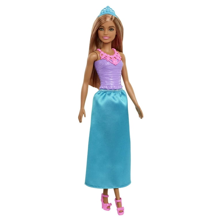 Barbie Dreamtopia Doll & Accessories, Brunette Hair with Removable Blue  Skirt, Shoes