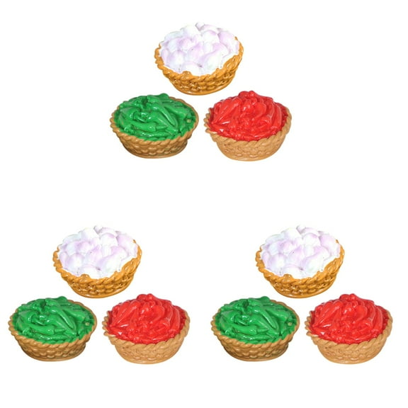 MLINS 9 pcs  Doll House Miniature Food Models Food Decorations Mini Food Prop Kitchen Food Pretend Toys