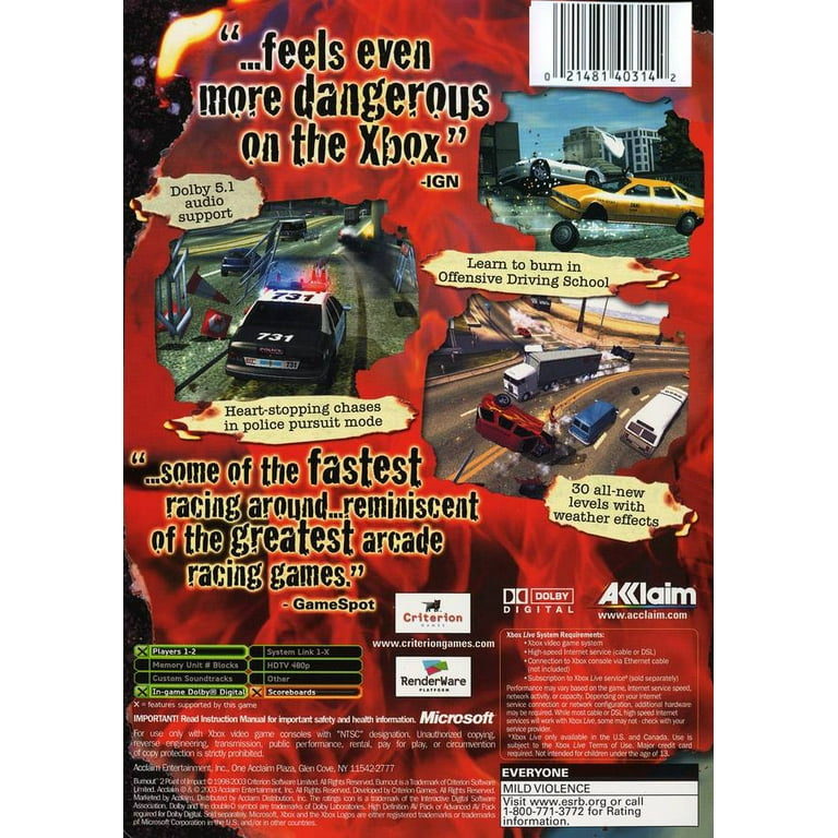 Burnout 2 xbox one discount