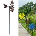 thumbnail image 2 of BJBSJSZ Outdoor Yard Windmill Metal Wind Spinner,Wind Sculptures Spinners Yard Decor Pinwheel, Wind Outdoor For Yard And Garden Metal Yard Windmill Decoration for Garden Yard Lawn Patio Decoration, 2 of 7
