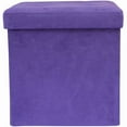 thumbnail image 3 of GGI INTERNATIONAL Foldable Storage Ottoman - Suede with Cover (Purple), 3 of 5