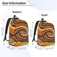 thumbnail image 3 of Bixox Colorful Swirl Printing Canvas Backpack Lightweight Casual Travel Backpack School Backpack Fits 15.6 Inch Notebook, 3 of 5