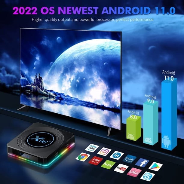 Android TV Box 10.0 – 4GB RAM 32GB ROM, 6K 4K HDR, Dual WiFi E Bluetooth, Con Telecomando
