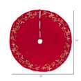 thumbnail image 4 of Falda para Árbol de Navidad Vickerman de Terciopelo Rojo de 72 cm con Cuentas, 4 of 4