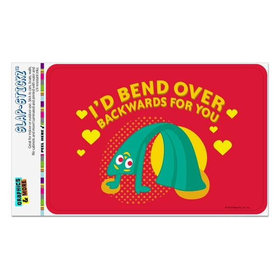 Gumby Bend Over Backwards Love Valentine's Day Home Business Office Sign