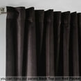 thumbnail image 4 of 3S Brother's Solid Luxury Matte Velvet Soft Curtains Set of 2 Panels Hanging Back Tap & Rod Pocket Home Décor Bedroom Kitchen Office Windows Room Darkering ( Onyx-52"x108"), 4 of 6