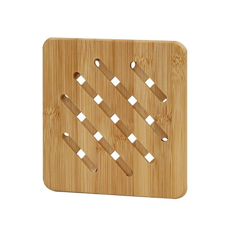 

Zlekejiko Multi-Purpose Wooden Pot Pan Protectors Pot Stand Mats Trivet Bamboo Non-Slip Other