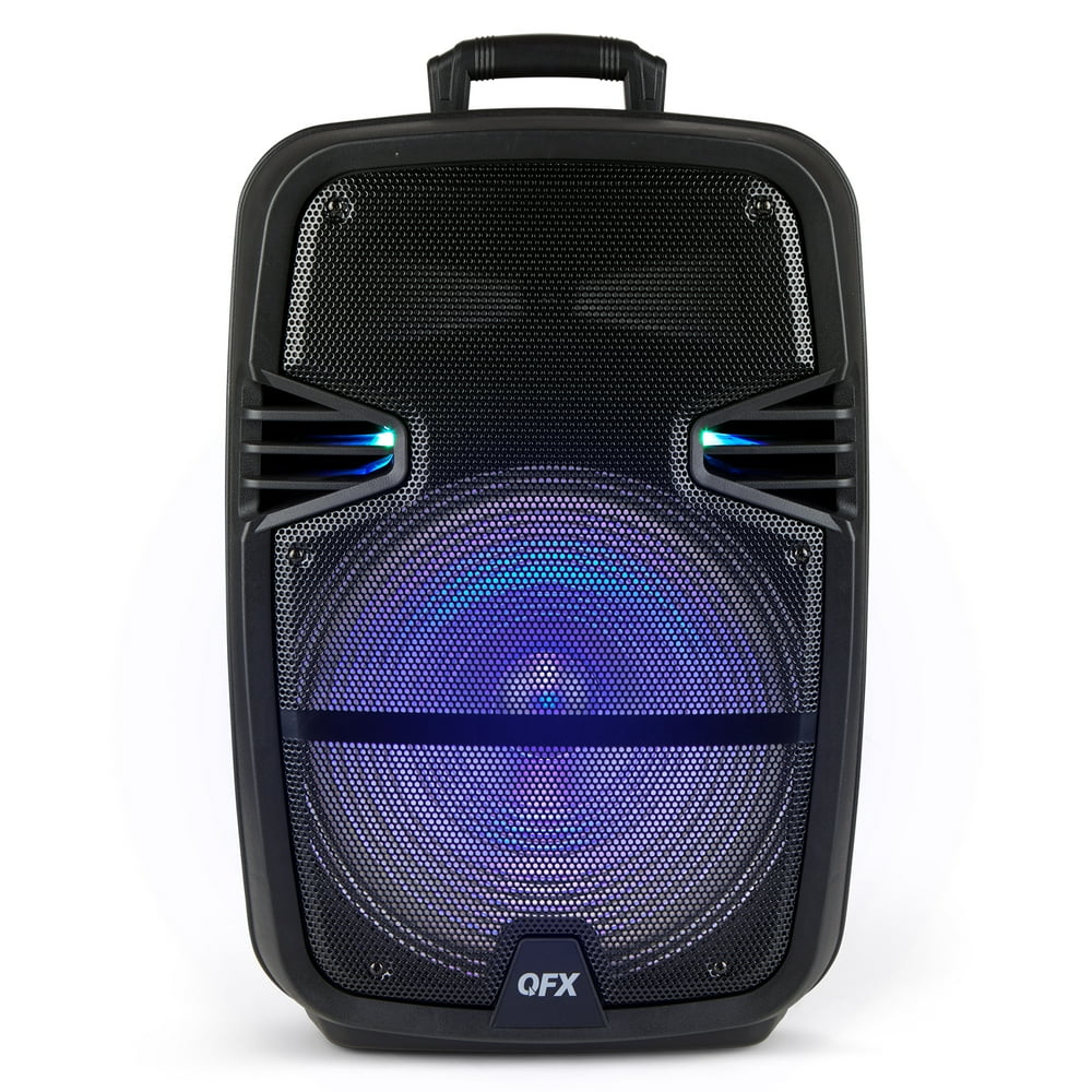 QFX 15 Inch Rechargeable Bluetooth Speaker with LED Lights and