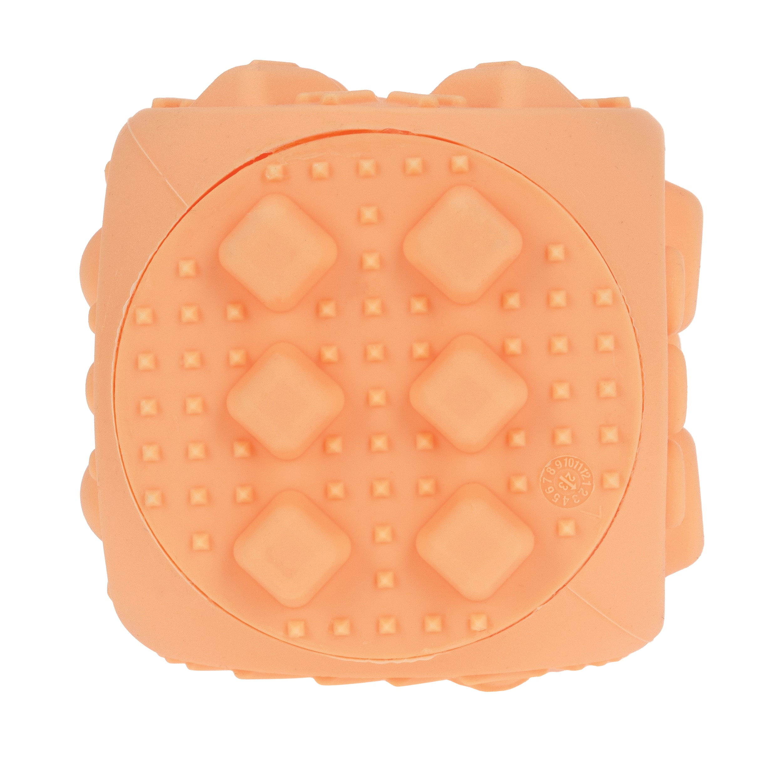 Nuby Silicone Block Poppers Sensory Teether Toy for Infants, Yellow/Orange, 2 Count