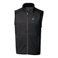 thumbnail image 2 of Men's Cutter & Buck Heather Charcoal Portland State Vikings Mainsail Sweater-Knit Big & Tall Full-Zip Vest, 2 of 3