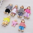 thumbnail image 2 of POINTERTECK 6 Pcs Personnes de Maison de Poupée Design Articulé Mobile Meubles de Maison de Poupée Personnages Riches Famille, 2 of 4