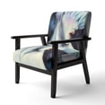 thumbnail image 2 of Designart "Blue Modern Woman Portrait" Upholstered Glam Accent Chair and Arm Chair, 2 of 5