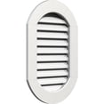 thumbnail image 2 of Ekena Millwork 16"W x 18"H Vertical Round Ended (21"W x 23"H Frame Size): Functional, PVC Gable Vent w/ 1" x 4" Flat Trim Frame, 2 of 14