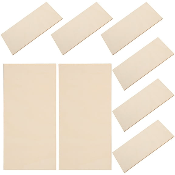 SEWCHICS Wooden Planks Wood Sheets Beige Crafting DIY Activities 8 Pcs