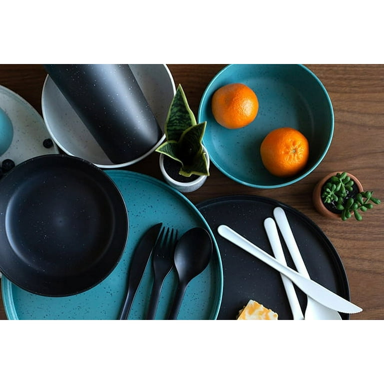 ミーパ　ワイルドプラネット&ブループラネット2個セット Mainstays 28-Piece Eco-Friendly Recycled Plastic Dinnerware Set in