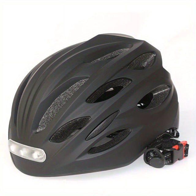 QJUHUNG Bright Urban Cycling Helmet - Front & Rear LED Safety Lights - Adjustable Fit for Men & Women - Perfect for Commuting Biking & Leisure Rides