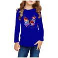 thumbnail image 3 of Ugoldhm Girls Shirts Casual Round Neck Long Sleeve Butterfly Printed Tops Fall Tunic Tees, 3 of 5