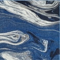 thumbnail image 2 of 5' x 7' Blue Abstract Design Indoor Area Rug, 2 of 2