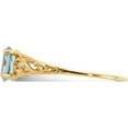 thumbnail image 4 of 14K Yellow Gold Madi K Synthetic Aquamarine Ring (Size 5) Made In United States gk277, 4 of 5
