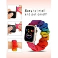 thumbnail image 4 of Wearlizer 4 Packs Compatible with Apple Watch Band Scrunchie Soft Cloth 38mm 40mm 41mm 42mm 45mm 46mm 49mm, Cute Printed Elastic Watch Bands Women for Apple iWatch Ultra 2/Ultra/10/9/8/7/SE/6/5/4/3, 4 of 7