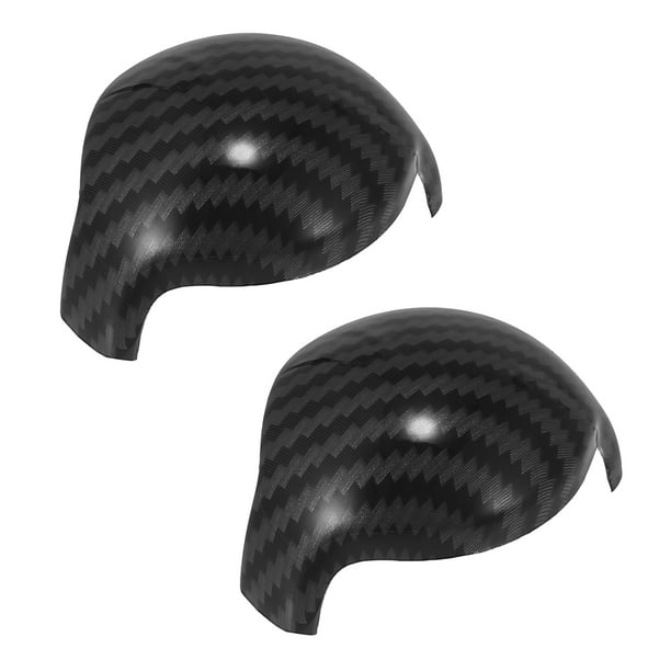 2 Pcs Carbone Fibre Motif Auto Changement Vitesse Bouton Couverture  Accessoire Noir 