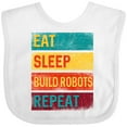 thumbnail image 3 of Inktastic Robotics Eat Sleep Build Robots Repeat Boys or Girls Baby Bib, 3 of 4