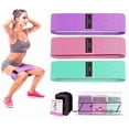 thumbnail image 1 of 3-Pack Fabric Resistance Bands, Anti-Slip Booty Loops for Full Body Workout, 1 of 4