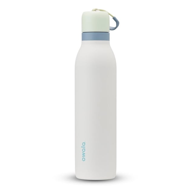 Botella de agua Owala FreeSip Twist térmica 700 mL verde/blanco
