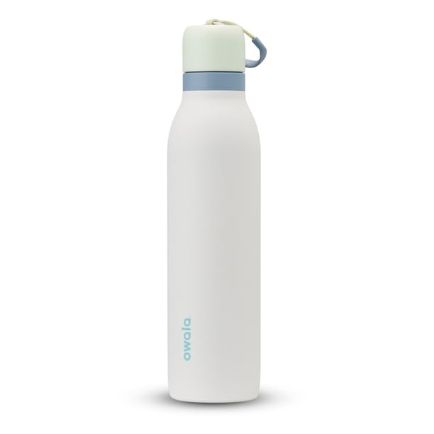 Botella de agua Owala FreeSip Twist térmica 700 mL verde/blanco